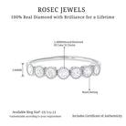1/2 CT 7 Stone Diamond Anniversary Band Diamond - ( HI-SI ) - Color and Clarity - Rosec Jewels