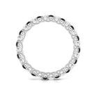 1.75 CT Black Diamond and Moissanite Full Eternity Ring in Trellis Setting Black Diamond - ( AAA ) - Quality - Rosec Jewels