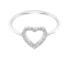 Certified Diamond Open Heart Anniversary Ring Diamond - ( HI-SI ) - Color and Clarity - Rosec Jewels