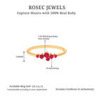 Natural Ruby Cluster Promise Ring Ruby - ( AAA ) - Quality - Rosec Jewels