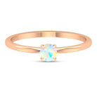 1/4 CT Claw Set Round Ethiopian Opal Solitaire Promise Ring Ethiopian Opal - ( AAA ) - Quality - Rosec Jewels