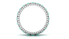 1.50 CT Natural Emerald Full Eternity Band Ring with Beaded Details Emerald - ( AAA ) - Quality - Rosec Jewels