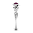 Nature Inspired Rhodolite Garnet Engagement Ring Rhodolite - ( AAA ) - Quality - Rosec Jewels