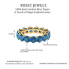 Hexagon Cut London Blue Topaz Eternity Ring London Blue Topaz - ( AAA ) - Quality - Rosec Jewels