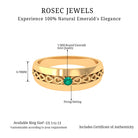 Natural Emerald Designer Band Ring Emerald - ( AAA ) - Quality - Rosec Jewels