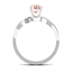 1.25 CT Infinity Shank Morganite Engagement Ring with Diamond Morganite - ( AAA ) - Quality - Rosec Jewels