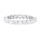 Round Certified Moissanite Full Eternity Band Ring Moissanite - ( D-VS1 ) - Color and Clarity - Rosec Jewels