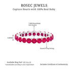 Genuine Red Ruby Full Eternity Ring Ruby - ( AAA ) - Quality - Rosec Jewels