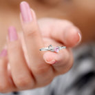 Heart Shape Pink Sapphire and Diamond Twisted Promise Ring Pink Sapphire - ( AAA ) - Quality - Rosec Jewels