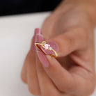 Heart Shape Pink Sapphire and Diamond Twisted Promise Ring Pink Sapphire - ( AAA ) - Quality - Rosec Jewels