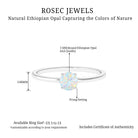 1/2 CT Round Ethiopian Opal Solitaire Promise Ring Ethiopian Opal - ( AAA ) - Quality - Rosec Jewels