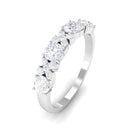 1 CT Elegant Certified Moissanite Half Eternity Ring Moissanite - ( D-VS1 ) - Color and Clarity - Rosec Jewels