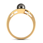 2.50 CT Certified Tahitian Pearl Solitaire Bypass Ring in Gold Tahitian pearl - ( AAA ) - Quality - Rosec Jewels