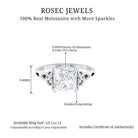 Rosec Jewels-Princess Cut Moissanite Solitaire Celtic Knot Ring