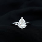 Pear Shaped Moissanite Solitaire Promise Ring Moissanite - ( D-VS1 ) - Color and Clarity - Rosec Jewels