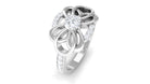 1/2 CT Designer Real Diamond Engagement Ring in Gold Diamond - ( HI-SI ) - Color and Clarity - Rosec Jewels