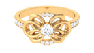 1/2 CT Designer Real Diamond Engagement Ring in Gold Diamond - ( HI-SI ) - Color and Clarity - Rosec Jewels