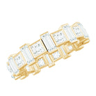 Princess and Baguette Cut Zircon Alternate Eternity Ring Zircon - ( AAAA ) - Quality - Rosec Jewels