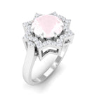 2.5 CT Rose Quartz Star Shape Engagement Ring with Diamond Rose Quartz - ( AAA ) - Quality - Rosec Jewels