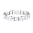 Princess Cut Moissanite Eternity Ring Moissanite - ( D-VS1 ) - Color and Clarity - Rosec Jewels