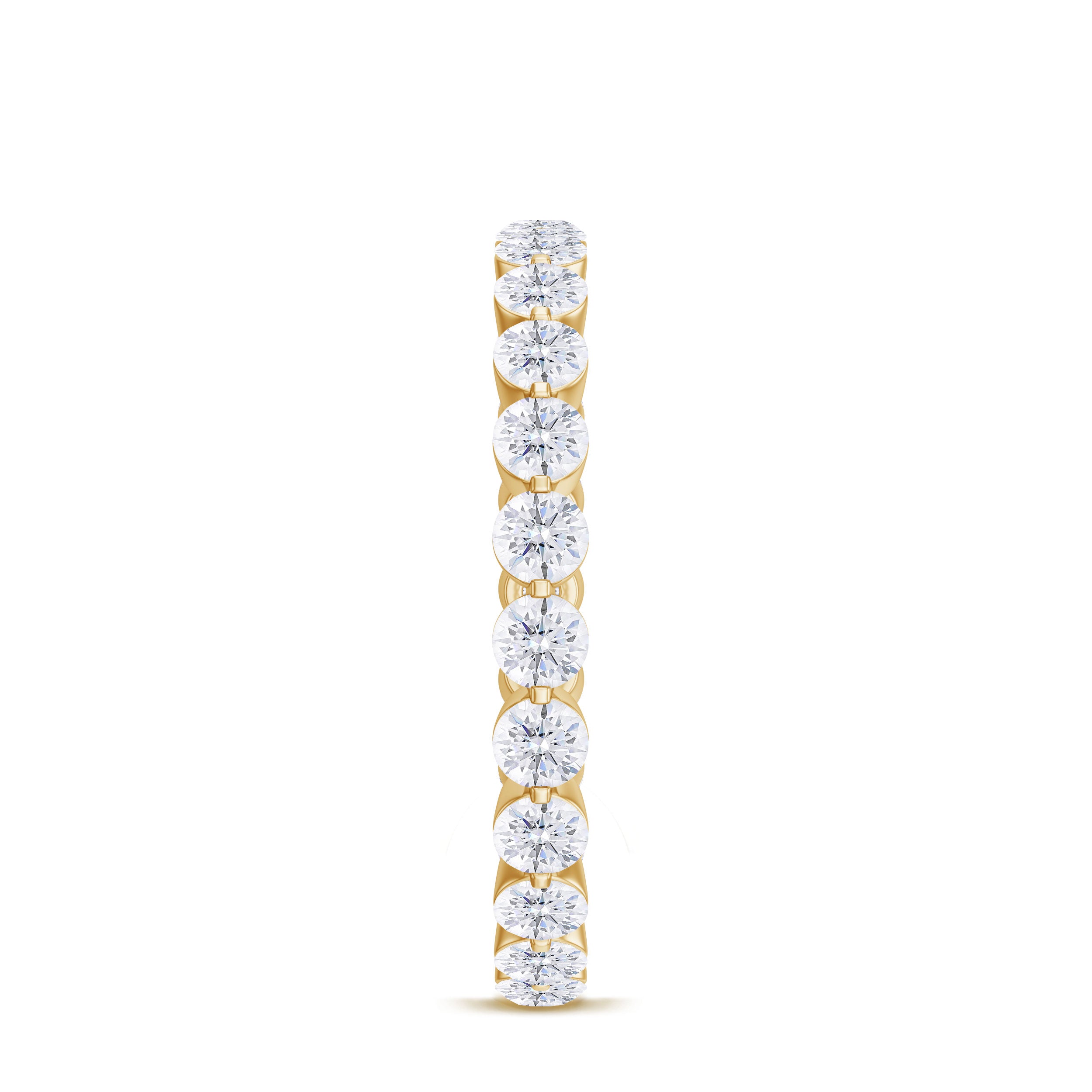 2.75 CT Certified Moissanite Full Eternity Ring in Gold Moissanite - ( D-VS1 ) - Color and Clarity - Rosec Jewels