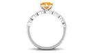 1.75 CT Fire Opal Classic Wedding Ring Set in Gold with Moissanite Fire Opal - ( AAA ) - Quality - Rosec Jewels