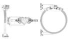 Heart Shape Lab Grown Diamond Solitaire Celtic Ring Lab Grown Diamond - ( EF-VS ) - Color and Clarity - Rosec Jewels