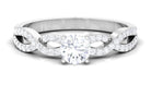 Round Lab Grown Diamond Infinity Solitaire Ring Lab Grown Diamond - ( EF-VS ) - Color and Clarity - Rosec Jewels