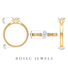 Lab Grown Diamond Solitaire Promise Ring Lab Grown Diamond - ( EF-VS ) - Color and Clarity - Rosec Jewels