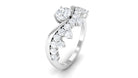 Designer Lab Grown Diamond Curved Engagement Ring Lab Grown Diamond - ( EF-VS ) - Color and Clarity - Rosec Jewels