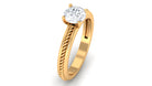 Round Lab Grown Diamond Solitaire Twisted Rope Ring Lab Grown Diamond - ( EF-VS ) - Color and Clarity - Rosec Jewels