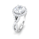 2.50 CT Moissanite Halo Vintage Engagement Ring Moissanite - ( D-VS1 ) - Color and Clarity - Rosec Jewels