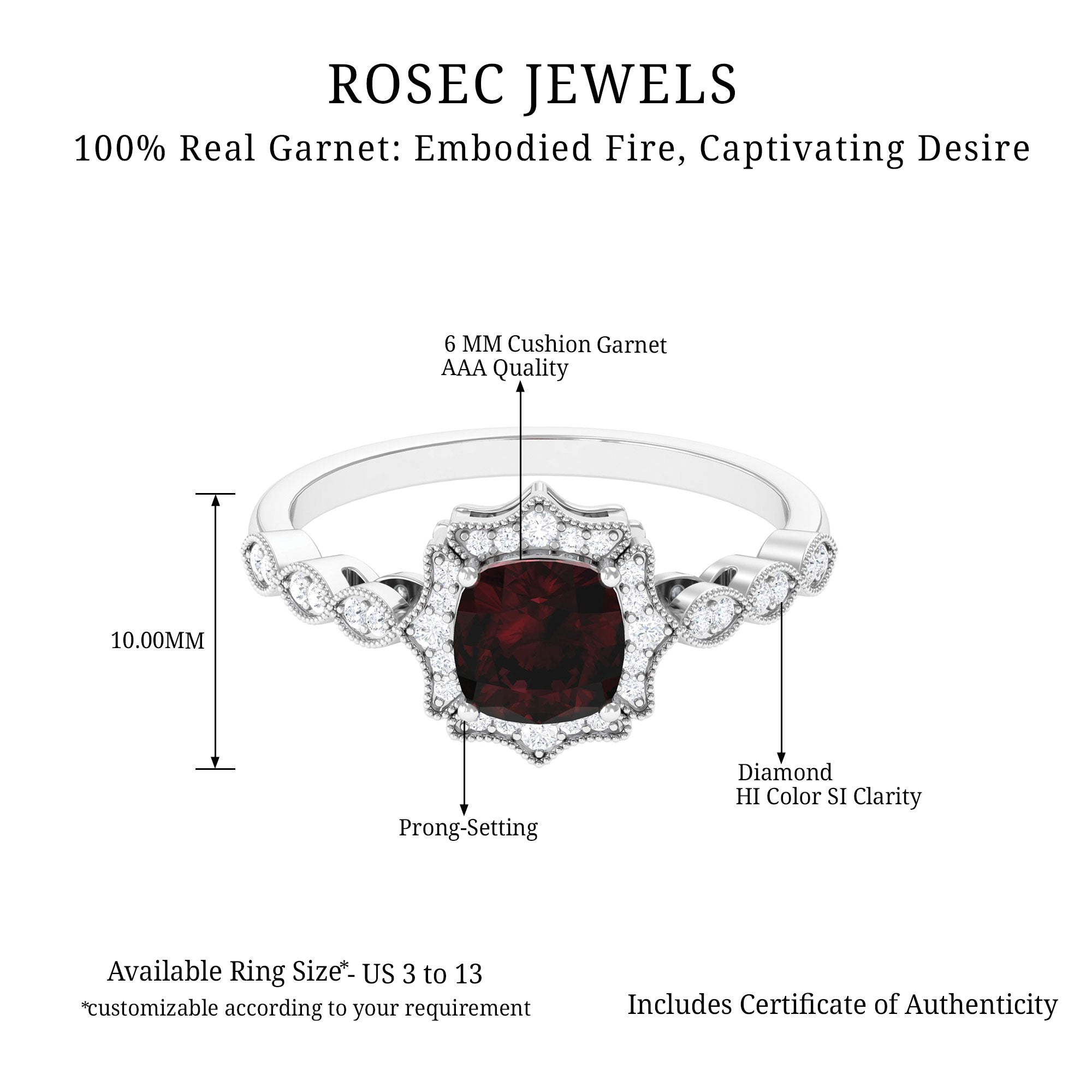 5 CT Oval Shape Garnet Eternity Ring in Shared Prong Setting Garnet - ( AAA ) - Quality - Rosec Jewels