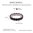 8.5 CT Oval Garnet Full Eternity Ring in Shared Prong Setting Garnet - ( AAA ) - Quality - Rosec Jewels