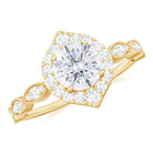 1.50 CT Certified Moissanite Vintage Ring Moissanite - ( D-VS1 ) - Color and Clarity - Rosec Jewels