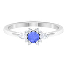 1/2 CT Tanzanite and Diamond Promise Ring Tanzanite - ( AAA ) - Quality - Rosec Jewels