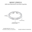 Dazzling Moissanite Channel Set Eternity Band Ring for Women Moissanite - ( D-VS1 ) - Color and Clarity - Rosec Jewels