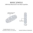 3/4 CT Moissanite Celtic Knot Gold Band Ring Moissanite - ( D-VS1 ) - Color and Clarity - Rosec Jewels