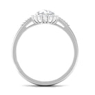 Certified Moissanite Halo Engagement Ring Moissanite - ( D-VS1 ) - Color and Clarity - Rosec Jewels