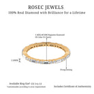 0.75 CT Baguette and Round Diamond Full Eternity Ring in Prong Setting Diamond - ( HI-SI ) - Color and Clarity - Rosec Jewels