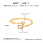 Natural Diamond Minimal Love Arrow Ring in Gold Diamond - ( HI-SI ) - Color and Clarity - Rosec Jewels