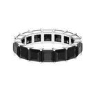 Princess Cut Black Onyx Eternity Band Black Onyx - ( AAA ) - Quality - Rosec Jewels