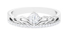 Round Shape Diamond Crown Band Ring Diamond - ( HI-SI ) - Color and Clarity - Rosec Jewels