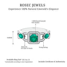 1.25 CT Vintage Emerald Diamond Crossover Engagement Ring Emerald - ( AAA ) - Quality - Rosec Jewels