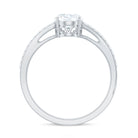 Classic Oval Cut Moissanite Solitaire Engagement Ring in Gold Moissanite - ( D-VS1 ) - Color and Clarity - Rosec Jewels