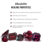 Real Rhodolite Solitaire Leaf Inspired Promise Ring with Diamond Rhodolite - ( AAA ) - Quality - Rosec Jewels