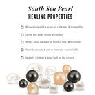 Round South Sea Pearl Solitaire Cuff Ring with Diamond South Sea Pearl - ( AAA ) - Quality - Rosec Jewels