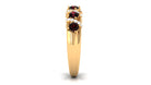Garnet and Diamond Designer Anniversary Ring Garnet - ( AAA ) - Quality - Rosec Jewels