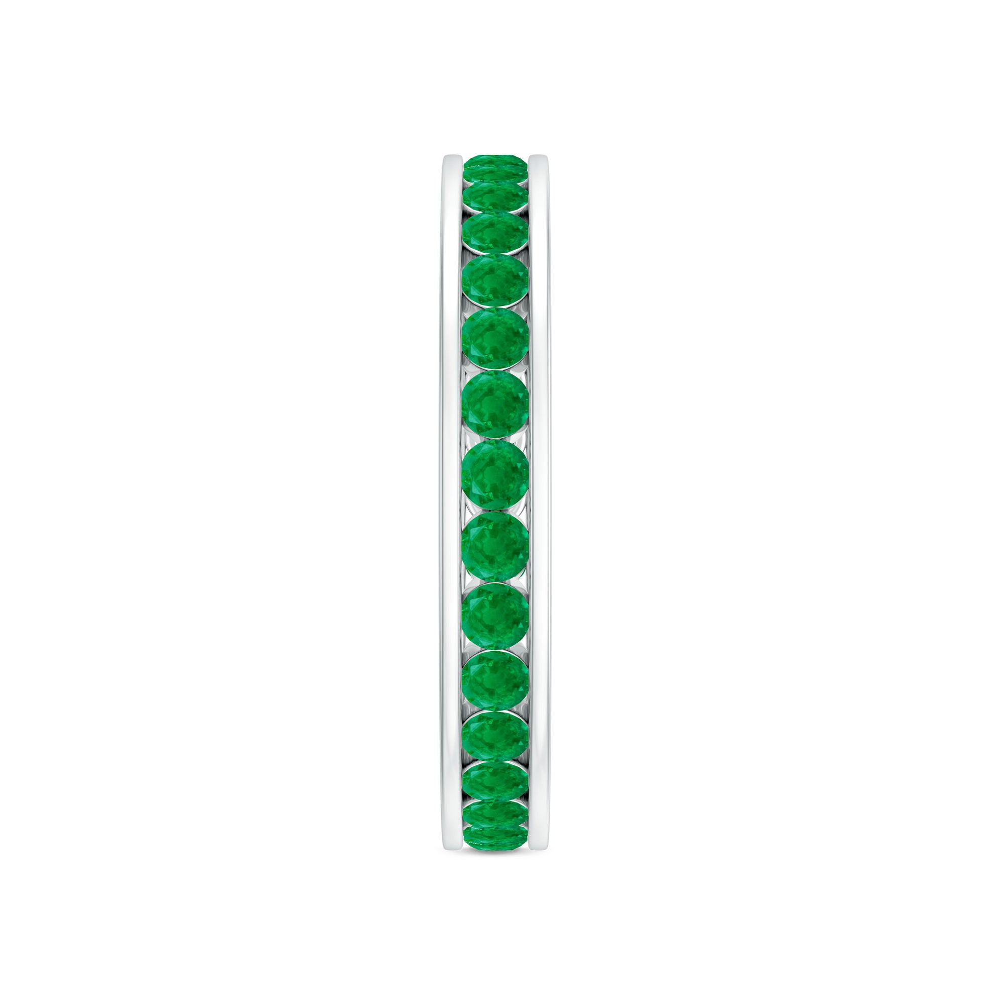 1.50 CT Emerald Channel Set Eternity Band Ring Emerald - ( AAA ) - Quality - Rosec Jewels