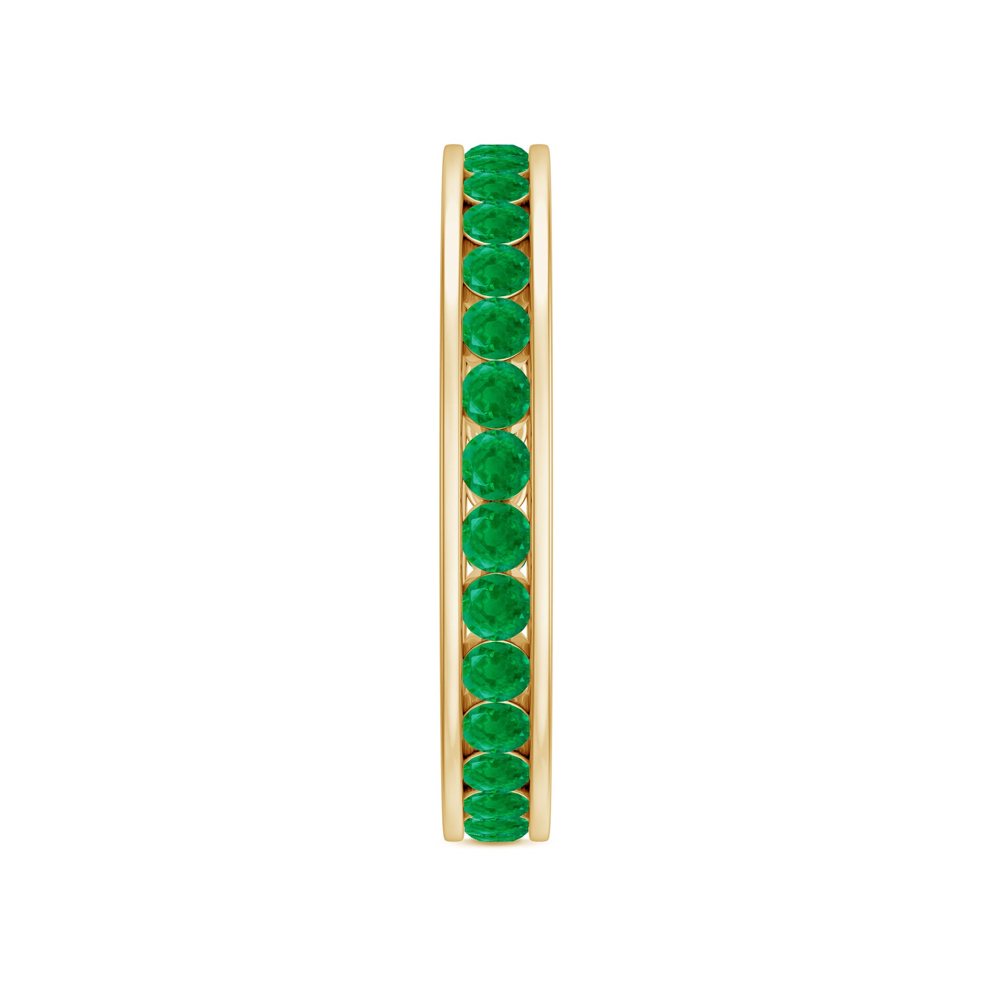 1.50 CT Emerald Channel Set Eternity Band Ring Emerald - ( AAA ) - Quality - Rosec Jewels